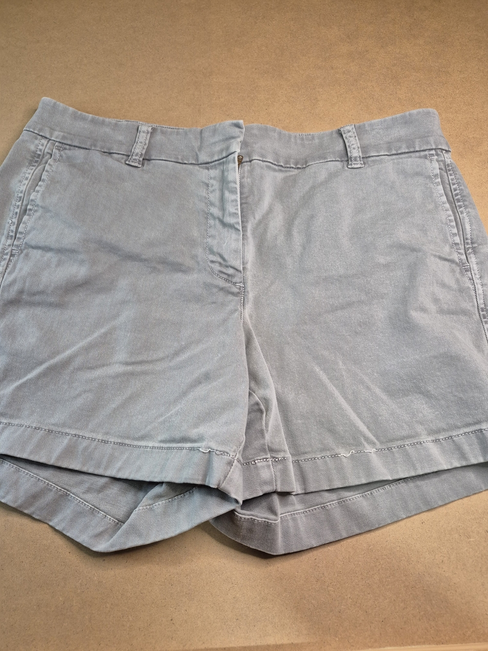 J. Crew High-Waist Light Gray Cotton Shorts